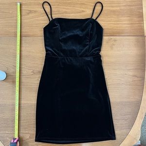 Urban Outfitters Little Black Dress LBD Velvet Spaghetti Strap Dress Women’s M